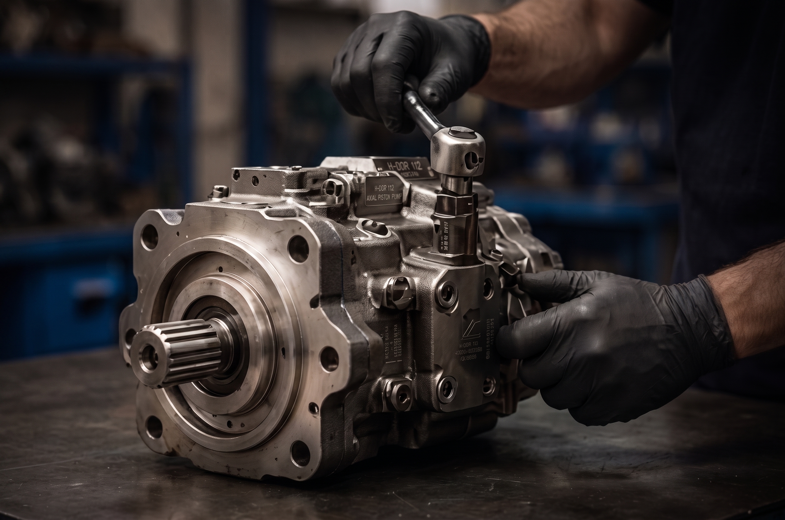 Experienced Hydraulic Technician in Workshop